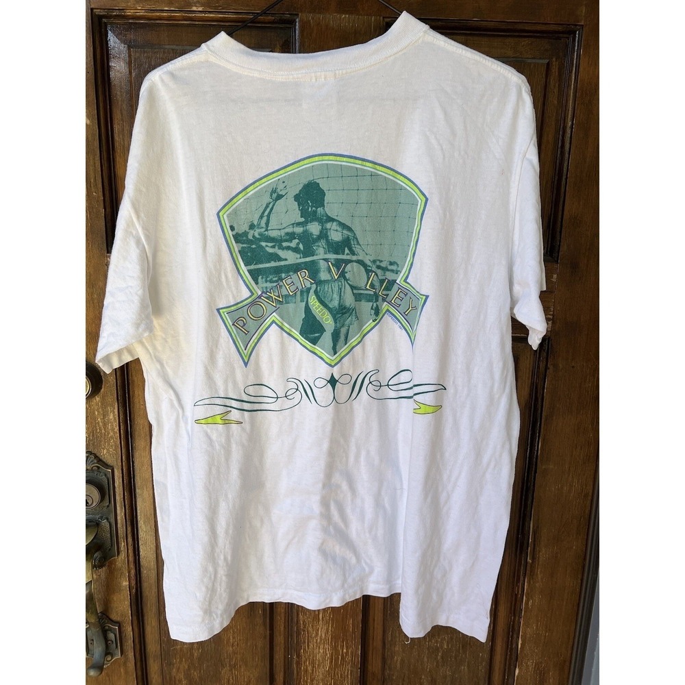 Vintage Volleyball Single Stitch T-Shirt 1991 Speedo USA | Size XL